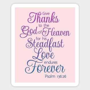 Give Thanks for God's Love Scripture Bible Verse Magnet